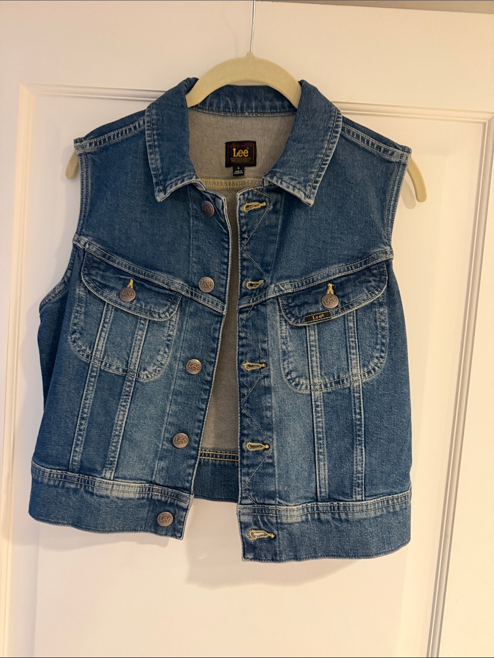 Lee Kids Blue Denim Vest with Button Front